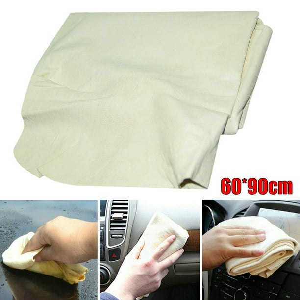 Large Natural Chamois Leather Car Cleaning Cloth Washing Absorbent Drying Towel